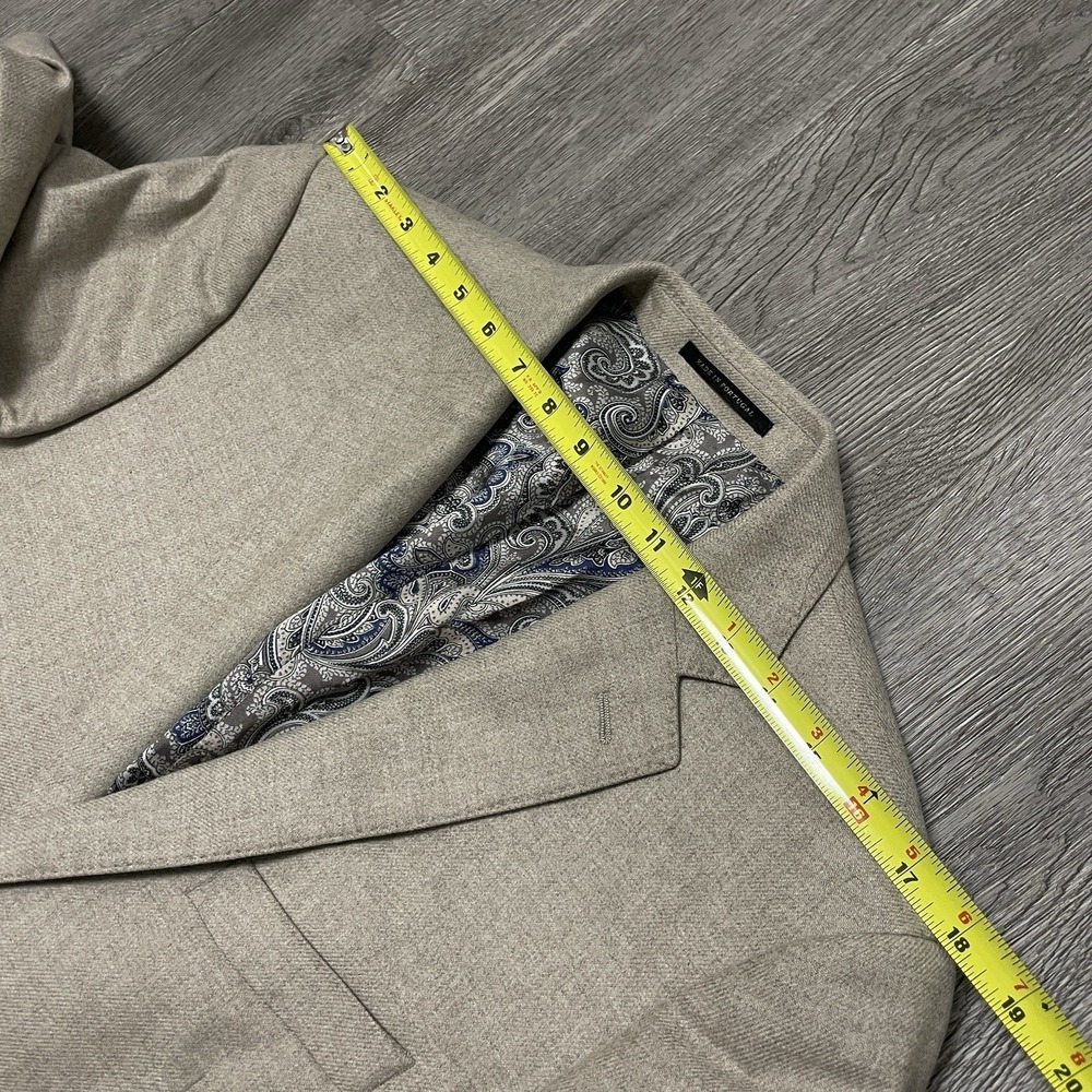 Loro Piana Blazer Jacket Men 43R Beige J. Hilburn Sport Coat Paisley Lined - Picture 11 of 12